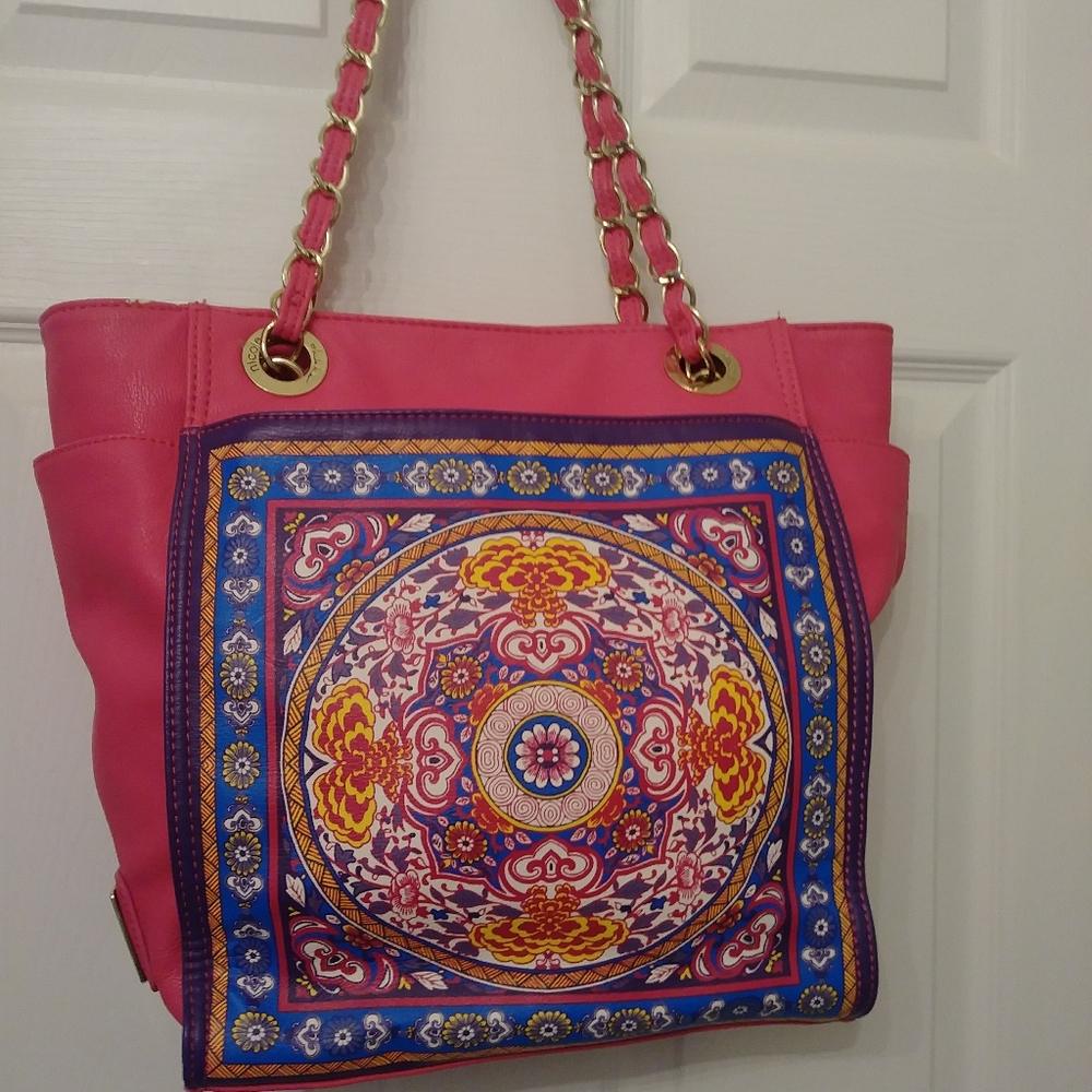 Nicole Miller large pink tote.